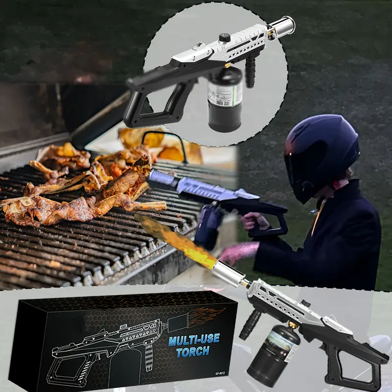 Propane Torch Gun, Powerful Flamethrower with Adjustable Flame, Blow Torch for Campfire and Fire Pit Starter, Fun Gift (Propane Tank Not Included) - Image 2